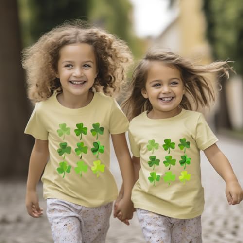 Kids St Patricks Day Shirt Irish Shamrocks Graphic T-Shirt Shamrock Paddy's Day Tees Tops 2-7 Years4