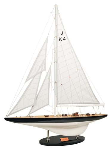 SAILINGSTORY Wooden Sailboat Decor Ship Model Yacht Rainbow