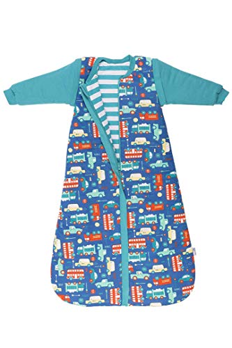 Preisvergleich Produktbild Schlummersack Ganzjahres Babyschlafsack / Wendeschlafsack gefüttert in 2.5 Tog mit abnehmbaren Ärmeln - Autos - 70 cm / 0-6 Monate
