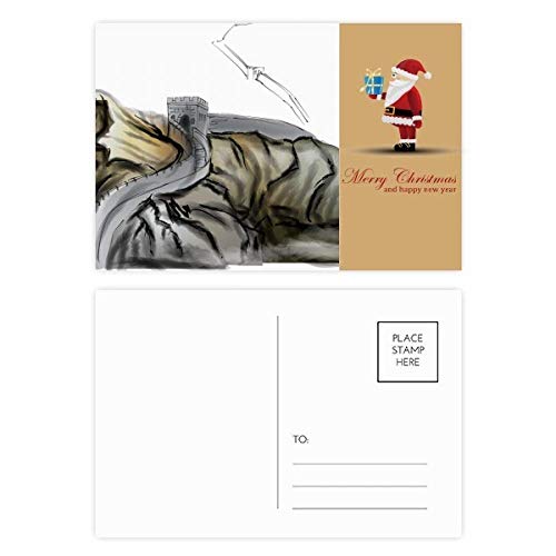 Cartes postales chinoises motif Père Noël à offrir ou envoyer
