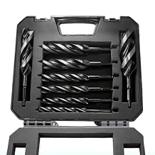 8PCS Wood Drill Bits, 3/8" to 1-1/4" Auger Drill Bit 3-Cutter Head Design for Softwood/Hardwood/Plywood/Laminated Board/Plastic with Storage Box