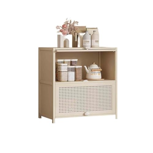 FZL02068LM Gabinete de Cocina Aparador de Cocina bajo Dos Niveles con Compartimentos for Guardar café y té Muebles De Comedor(Pequeño)