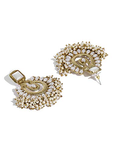 Antique Metal Plated Dangle Earrings for Women - ZPFK8739