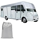 Motorhome Roof Cover Waterproof Caravan Cover for All Seasons 210D Oxford Cloth Caravan Roof Protection for RVs and Campers, 16.4x9.9ft