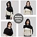 Women Men Fashion Shawl Scarf Cape | Multifunctional Hooded Cowl | Medieval Linen Cotton Cowl Hood |Vintage Goth Costume Accessory (Black)