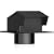Removable Roof Vents, Hon&Guan 4 Inch Roof Dryer Vent for Houses, Galvanized Steel 4 Inch Exhaust Vent for Ventilation System-with Damper, Black.