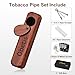 Obetis Rosewood Tobacco Pipe Gift Set - Handcrafted Wooden Pipe with Lid, Compact & Portable for Travel Use - Wood Pipe with Accessories for Men, Beginners & Outdoor Use