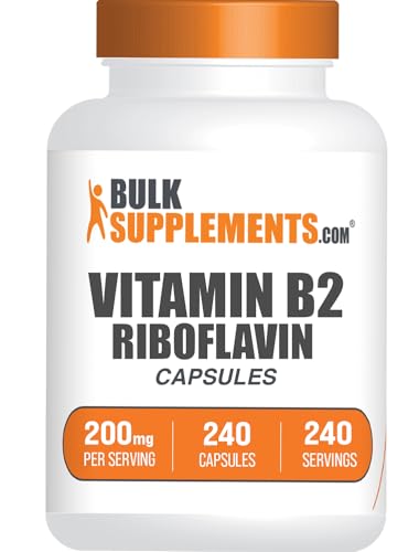BulkSupplements.com Riboflavin Capsules - 200mg 240 Count (Pack of 1)