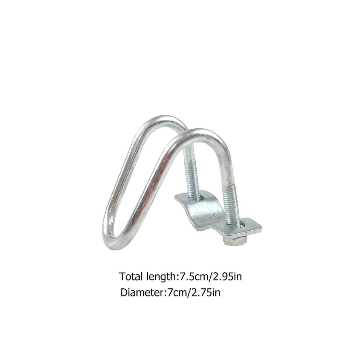 PRETYZOOM Clip per Condotte a Forma di U in Metallo Zincato 10 Pezzi Superficie Liscia e Facile da Usare per Recinzioni e Attrezzature per Allevamento Suino