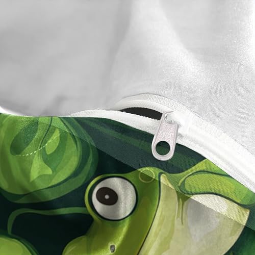 Housse de couette grenouille 3D parure de lit microfibre 200x200cm - 8