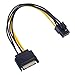 Produktbild Daniko Adapter SATA zu PCIe 6pin Stromversorgung für GPU Grafikkarte 20cm s-ata Stromkabel PCI Express Pci-e