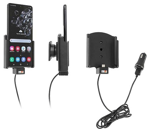 Brodit Gerätehalter 721192 | Made IN Sweden | mit Ladefunktion für Smartphones - Samsung Galaxy S20 Ultra 5G, Galaxy S21 Ultra 5G SM-G9988/DS, schwarz