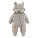 Baby Schneeanzüge Winter Overall mit Kapuze Fleece Strampler Mädchen Jungen Warm Outfits- Gr. 6-9 Monate (73 cm), Rot