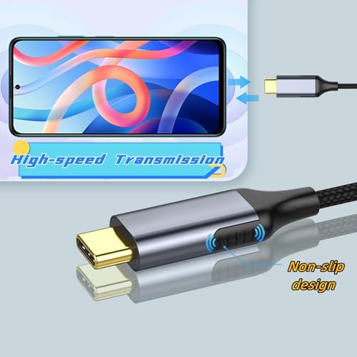 Image of USB C to DisplayPort Cable 6FT, DP to USB C Cable for Monitor, Type-C to Displayport, Type C to DP Compatible with MacBook Pro /Air, iPad Pro, iMac, Dell XPS