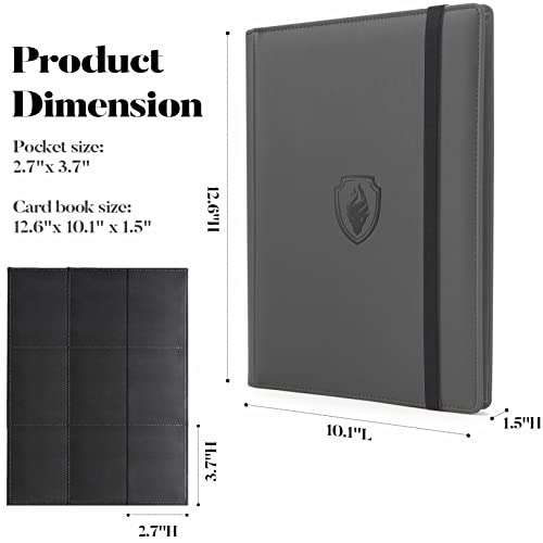 Fabmaker 01A0204 Trading Card Binder 9 Pocket, Fabmaker Pu Cover Card Collection Binder For 360 Cards, Premium Card Book, Sturdy Card Holder Folders, Card Album thumb #5