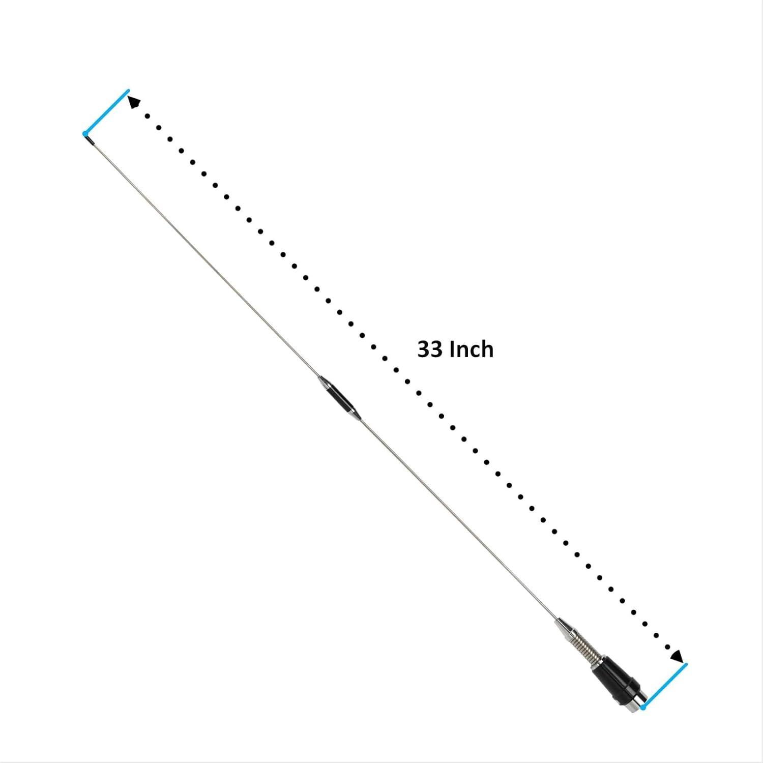 GR200 33 Inch GMRS Antenna & Magnetic Antenna Mount with 20ft RG58U Coaxial Cable for Mobile Radio Communication