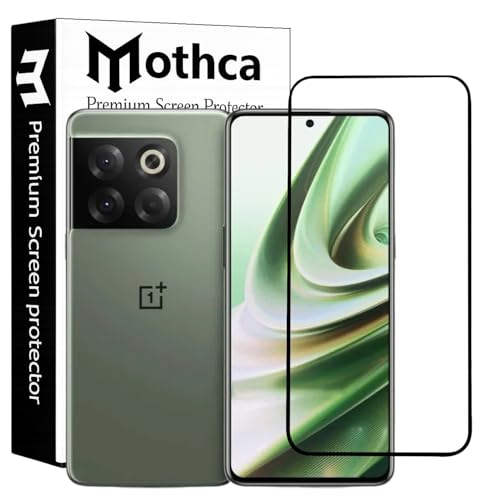 Image of Mothca Military-Grade Tempered Glass Screen Protector Compatible for OnePlus 10R / OnePlus 10T 5G with Edge to Edge Coverage - Case Friendly, Anti-Scratch & Bubble-Free Installation Kit