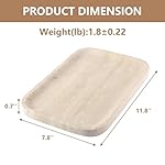 Marble Vanity Tray for Dresser Organizer, Travertine Bathroom Tray Countertop, Beige Decorative Serving Trays, Kitchen Sink Storage, Jewelry & Perfume Holder(Travertino Romano) - Image 4