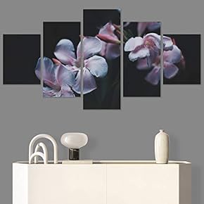 SIGNWIN 5 Panel Canvas Wall Art Flora Snapshot...