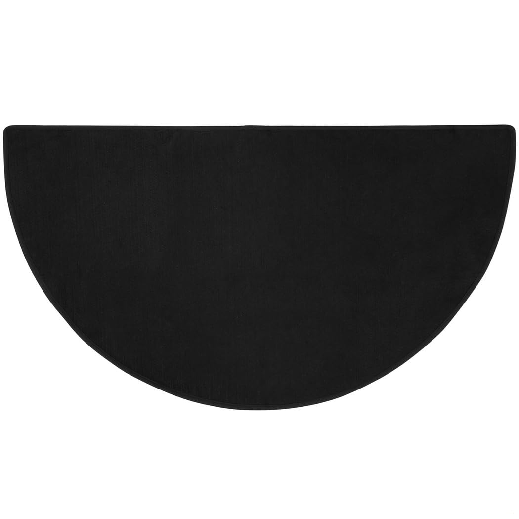 Tappetino ignifugo a doppio strato, semicircolare, 61 x 100 cm, ignifugo, per camino, barbecue, cucina, campeggio