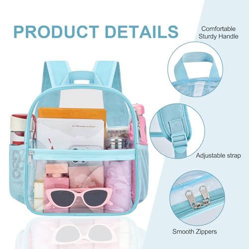 Image of Oraben Clear Backpack for Stadium Events Stadium Backpack Waterproof 12x6x12 Clear Bag for Adult Concert Sport Work
