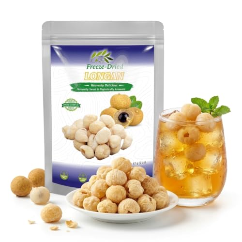 CHAVI Freeze-Dried Longan - 2 Oz - Healthy 1 Ingredient Superfood Supersnacks - No Added Sugars or Preservatives - Non-GMO, Vegan, Gluten-Free…
