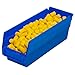 Akro-Mils 30120 Plastic Shelf Bins, Heavy Duty Storage Bins for Garage, Closet, and Drawer Organization, 12-Inch x 4-Inch x 4-Inch, Blue, 24-Pack