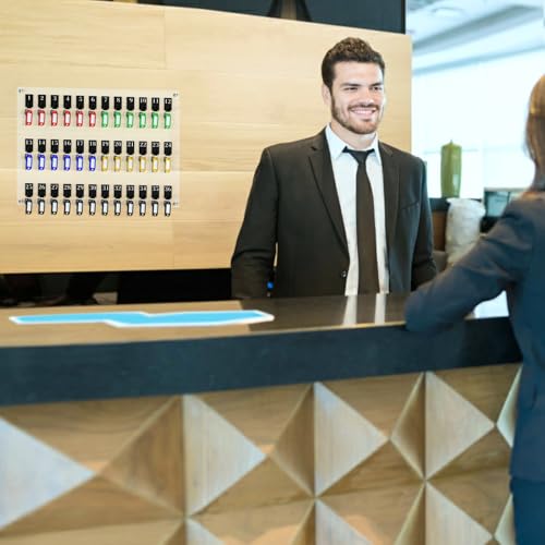 Soporte para llaves de pared acrílico con 36 posiciones numeradas para empresas 8