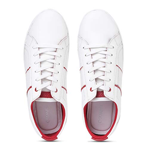 Image of eeken Black /Red Lifestyle Lightweight Casual Shoes for Men (by Paragon,Size-6)
