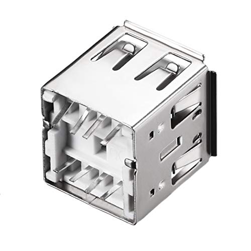 Conector USB Tipo A Doble Puerto Macho uxcell 5 Piezas miniatura 3