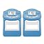 2Pcs Blue Meter