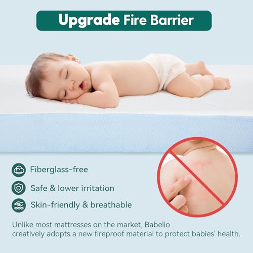 image for BABELIO Toddler Mattress for Crib Memory Foam 2 Stage Standard Size, w