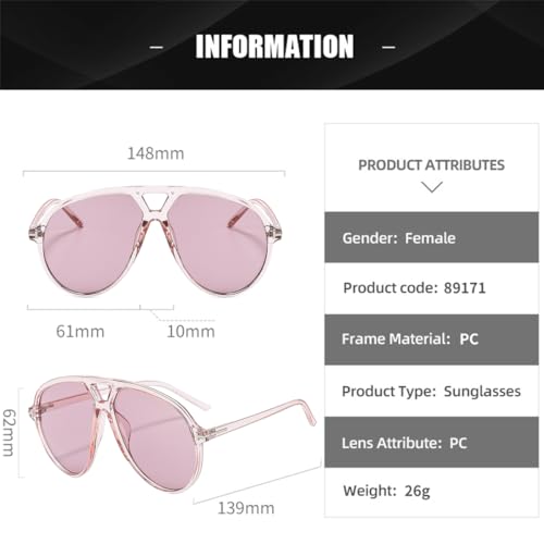 Retro Aviator Sunglasses for Womens Mens Oversized Classic 70s Vintage Trendy Square Aviators4