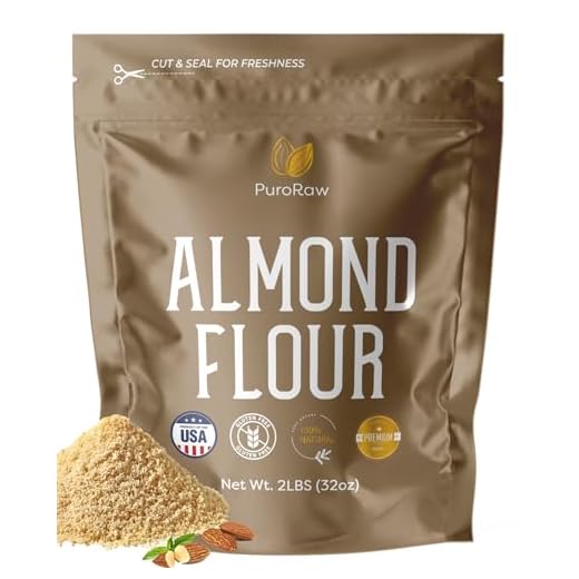 Almond Flour, 2lb, Blanched Almond Flour for Baking, Fine Almond Flour Keto, Almond Powder, Keto Flour, Almond Meal, Gluten Free Flour, Non-GMO, Batch Tested, 2 Pounds, By PuroRaw.