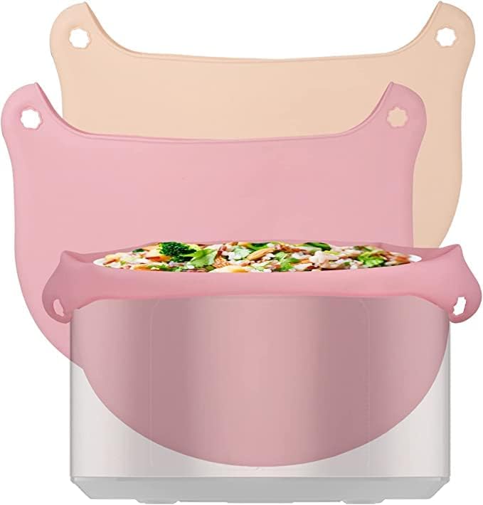 2 forros de silicona para olla de cocción lenta reutilizables, de 6 a 8 cuartos de galón, a prueba de fugas y fáciles de limpiar, para olla ovalada