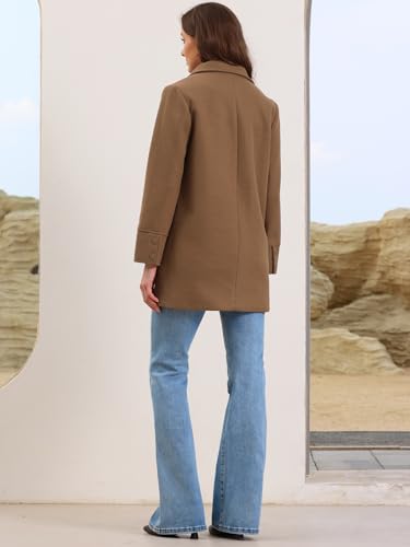 Allegra K Barn Jacket Winter Coat for Women's Casual Work Thick Trucker Jackets with Pockets3