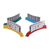4 Pack Card Holders for Playing Cards,Double Layered Stackable Storage Game Card Tray for Arthritis Patients -Playing Card Rack for Kids Adults Seniors(4 Colors)