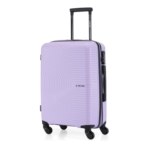 Image of Stony Brook by Nasher Miles Crescent Hard-Sided Polypropylene Cabin Luggage Pastel Purple 20 Inch 55Cm Spinner Trolley Bag