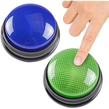 2-Pack Buzzers for Trivia Games, Game Buzzers with Lights and Sound, Family Feud Buzzers, Answer Buzzers for Classroom and Trivia Nights