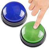 IBLESSU 2-Pack Buzzers for Trivia Games, Game Buzzers with Lights and Sound, Family Feud Buzzers, Answer Buzzers for Classroom and Trivia Nights
