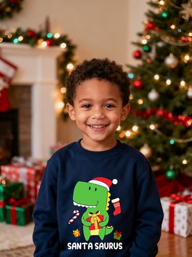 Image of EULLA Toddler Girls Christmas Sweatshirt Long Sleeve Snowman Deer Santa Claus Xmas Holiday Shirts for Kids Sweater 2-7 Years