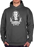  IN Memoriam Salvador DALI Sweat Hoody Hoodie Hooded Sweater Designer Fun Shirt, Größe XXL, Dark Grey
