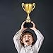 Gold Awards Trophy, Plastic Trophy Cup Rewards Winning Prize for Sports Tournaments Birthday Party Competitions Spelling Bee