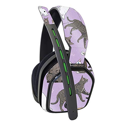 MightySkins Glossy Glitter Skin Compatible with Astro A10 Headset - Cat Chaos | Protective, Durable High-Gloss Glitter Finish | Easy to Apply, Remove, and Change Styles | Made in The USA