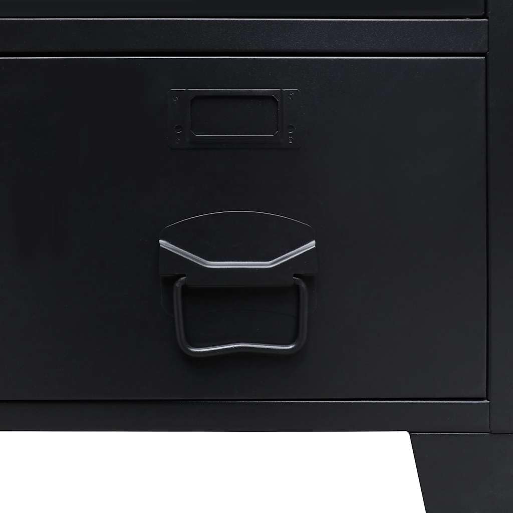 vidaXL Armadio in Metallo Stile Industriale 67x35x107cm Nero Schedario Ufficio