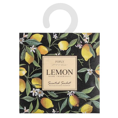 12 Packs Lemon Scented Sachets Air Freshener for Drawer and Closet, Long-Lasting Sachets Bags Drawer deodorizers Fresh Scents, Home Fragrance for Lover (Lemon)