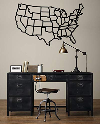A Modern Statement Piece: Dekadron's Artistic Metal USA Map