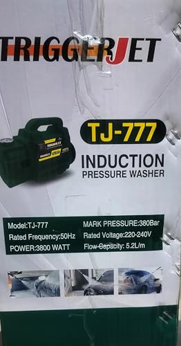 Image of TriggerJet TJ-777 Induction Pressure Washer, 3800W, 380 Bar, 5.2L /min Flow Rate, 220-240V