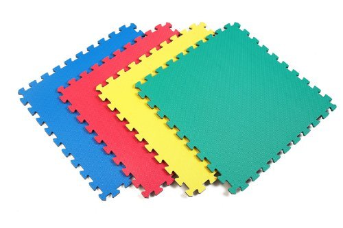 Norsk Multi-Purpose Reversible Foam Mats - Eva Foam Interlocking Tiles (Multicolor/Black 28 Tiles - 112 Sq. Ft.) #TOP8