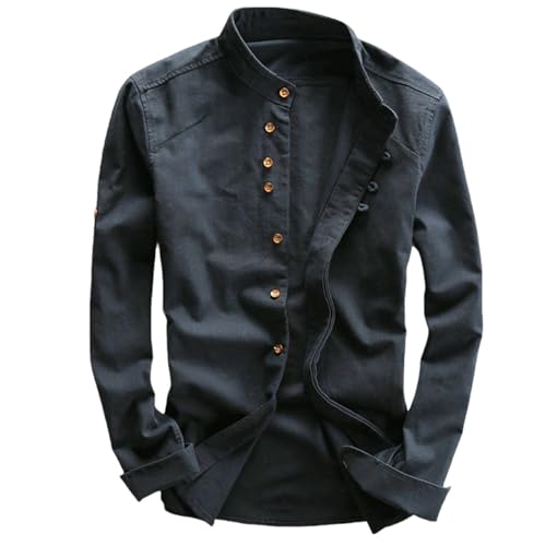 Camisa de lino de primavera para hombre ideal para terrazas y paseos